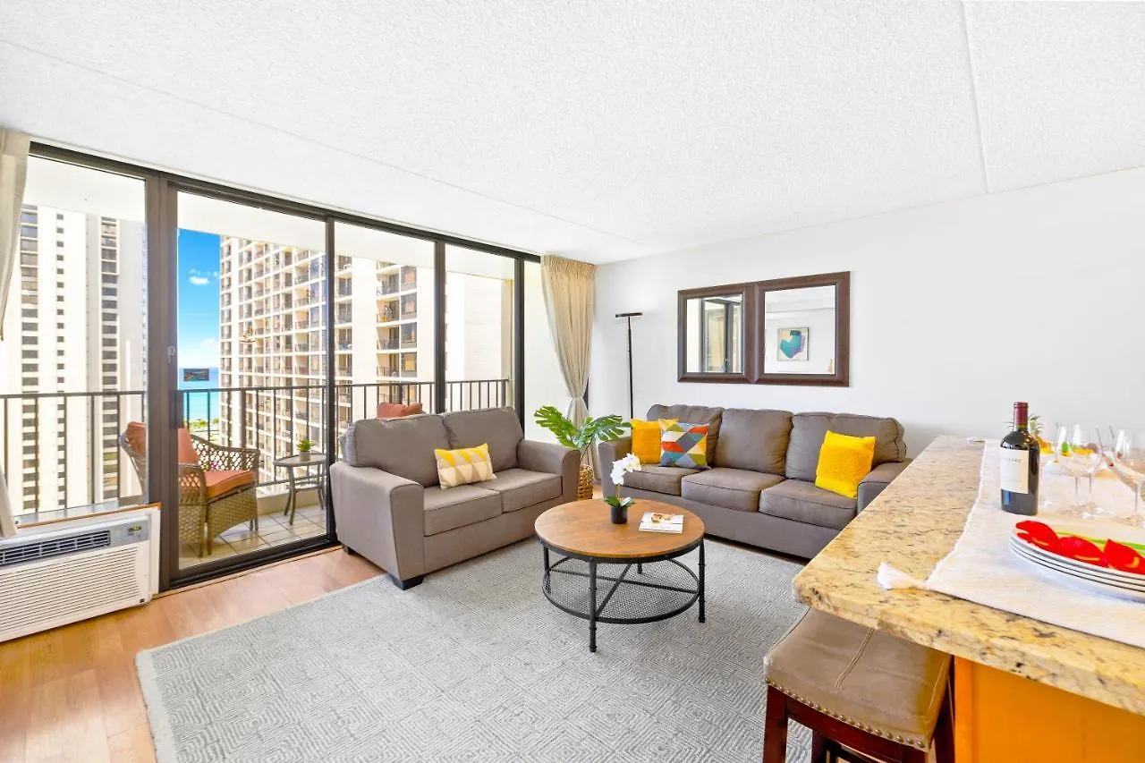 Stunning Ocean View 1Br Condo - Free Parking! 호놀룰루