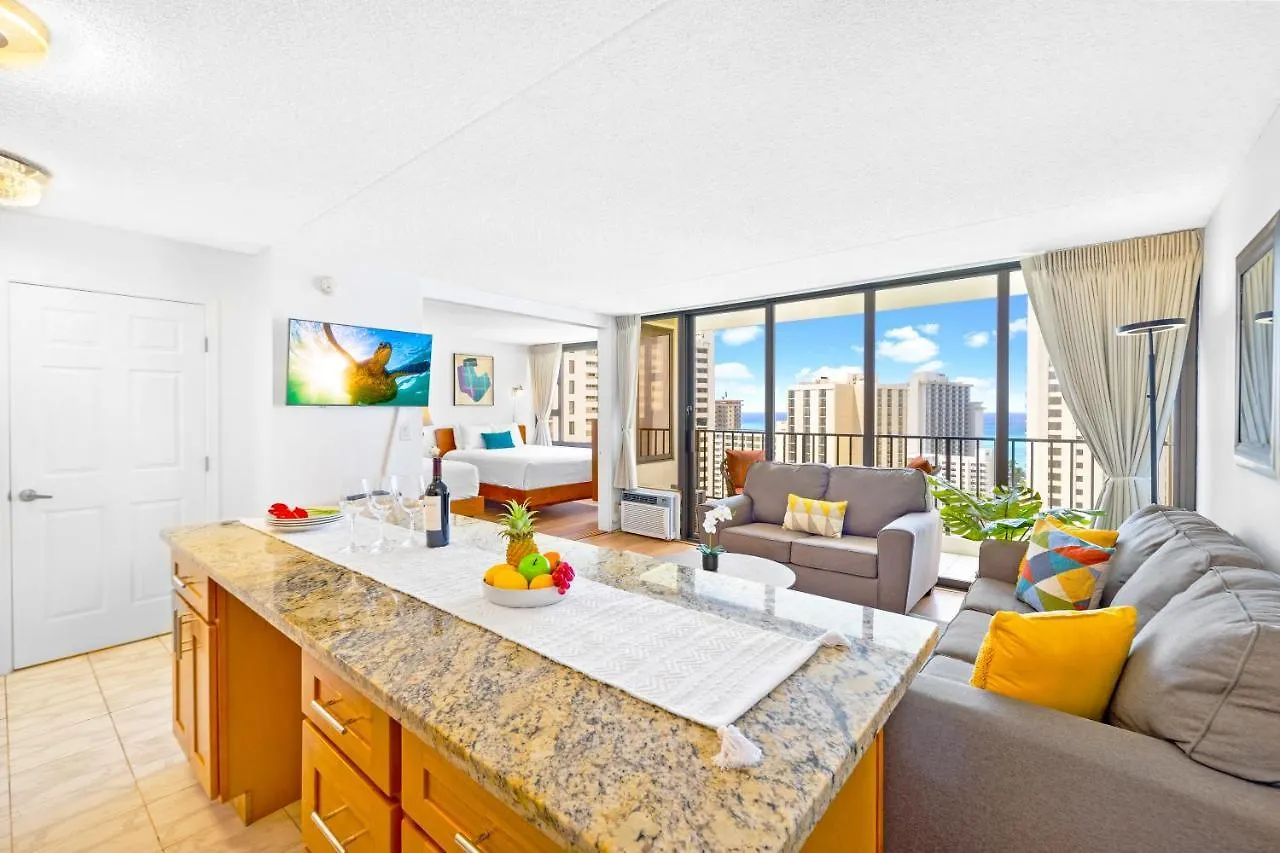 Stunning Ocean View 1Br Condo - Free Parking! 호놀룰루 0*,  미국